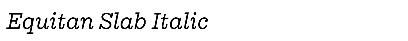 Equitan Slab Italic image